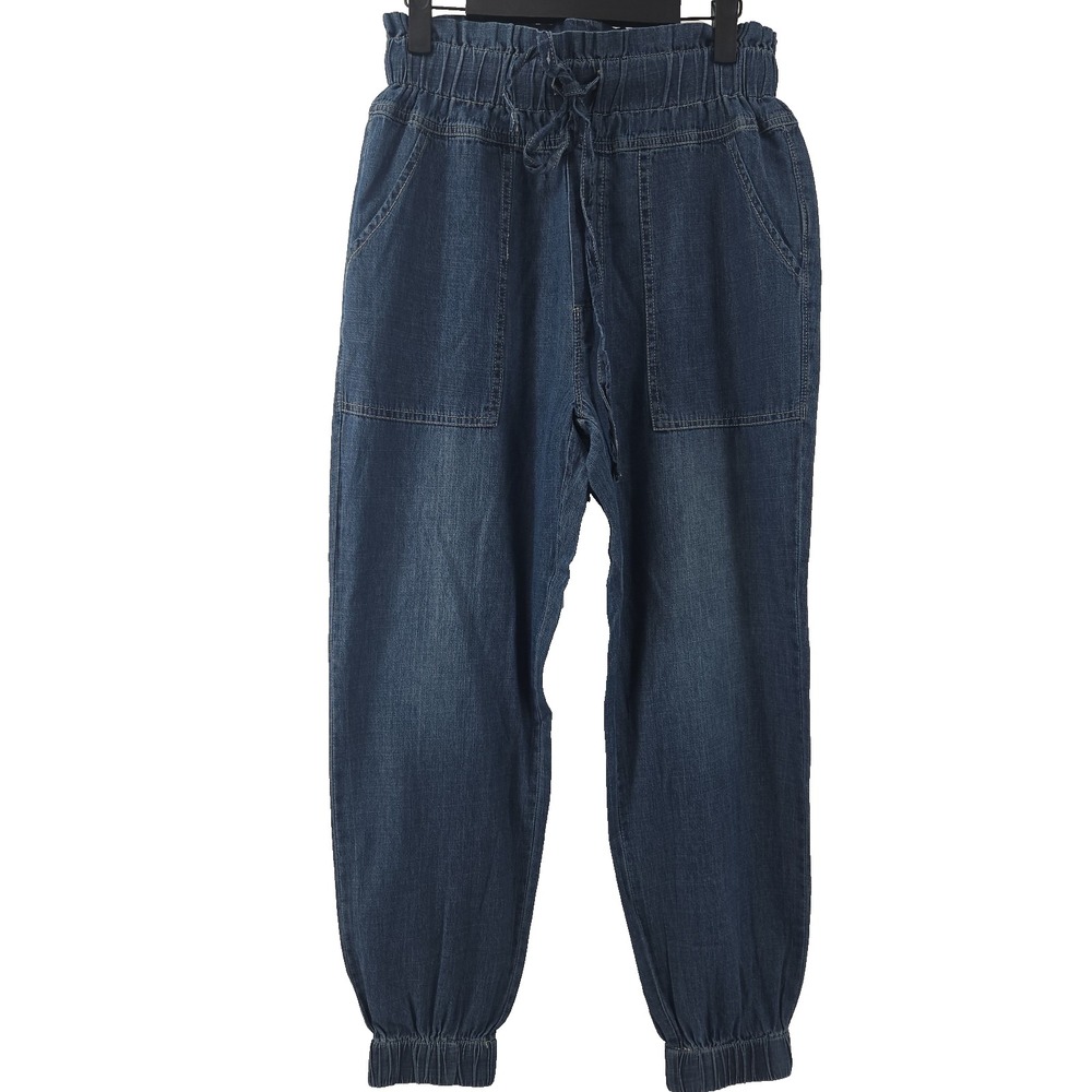 Talulah Women's Small Chambray Pull On Drawstring Jogger Style Pants